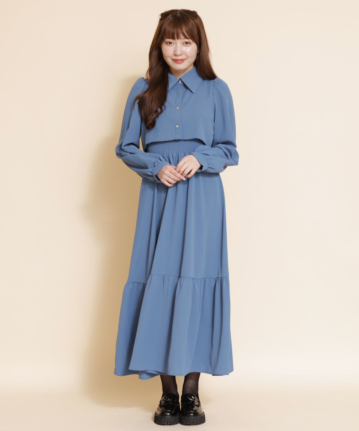 REDYAZEL「ティアードシャツワンピース」|ワンピース|