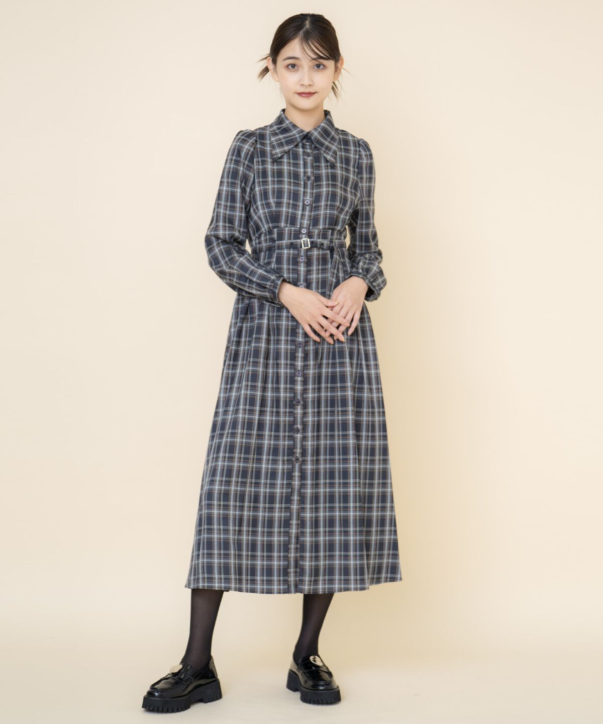 REDYAZEL「チェックシャツワンピース」|ワンピース|