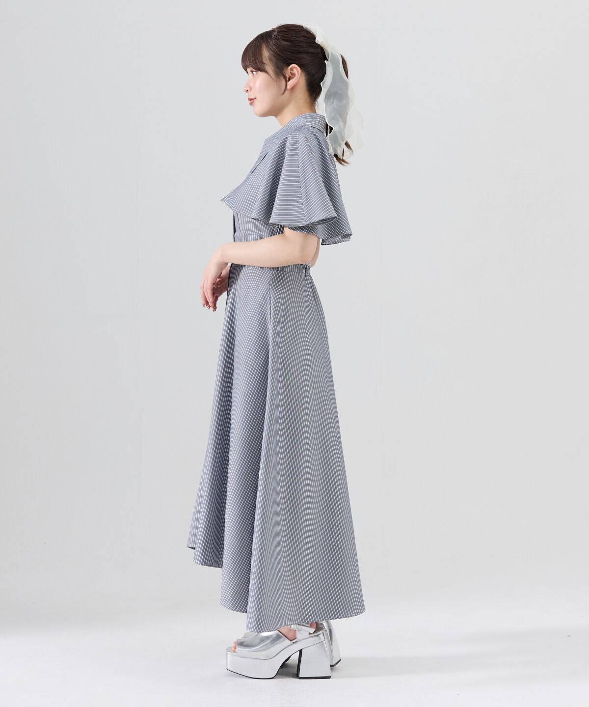 REDYAZEL「ケープデザインフレアワンピース」|ワンピース|