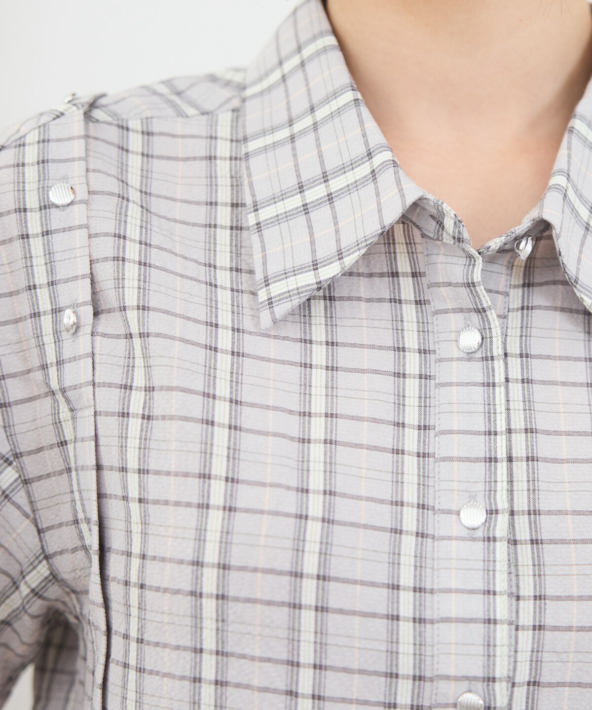 REDYAZEL「2WAYスリーブチェックトップス」|シャツ・ブラウス|