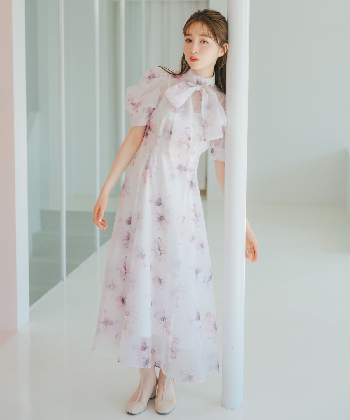 WILLSELECTION「オリジナルマーブルフラワーワンピース」|ワンピース|