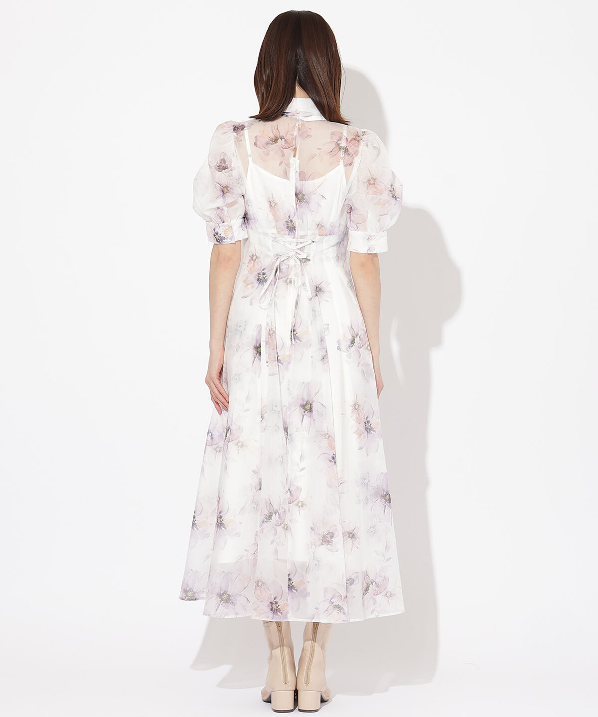 WILLSELECTION「オリジナルマーブルフラワーワンピース」|ワンピース|