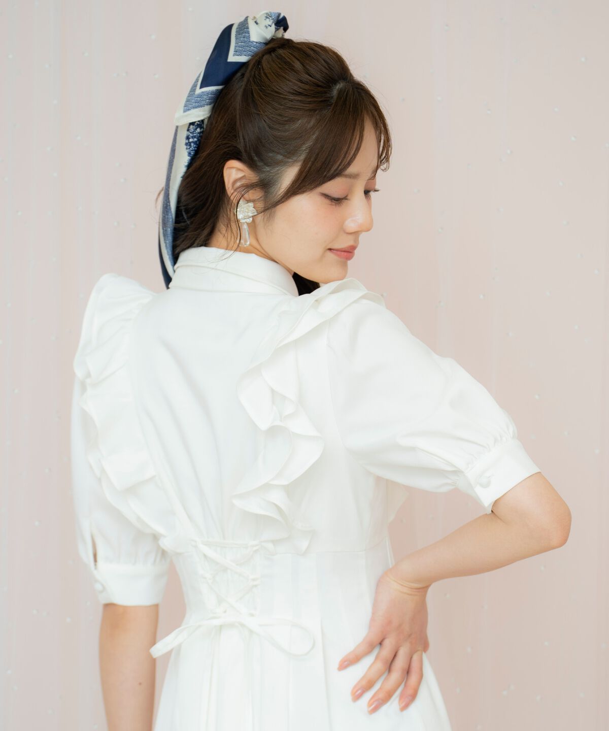 WILLSELECTION「ラッフルリボンタイシャツワンピース」|ワンピース|