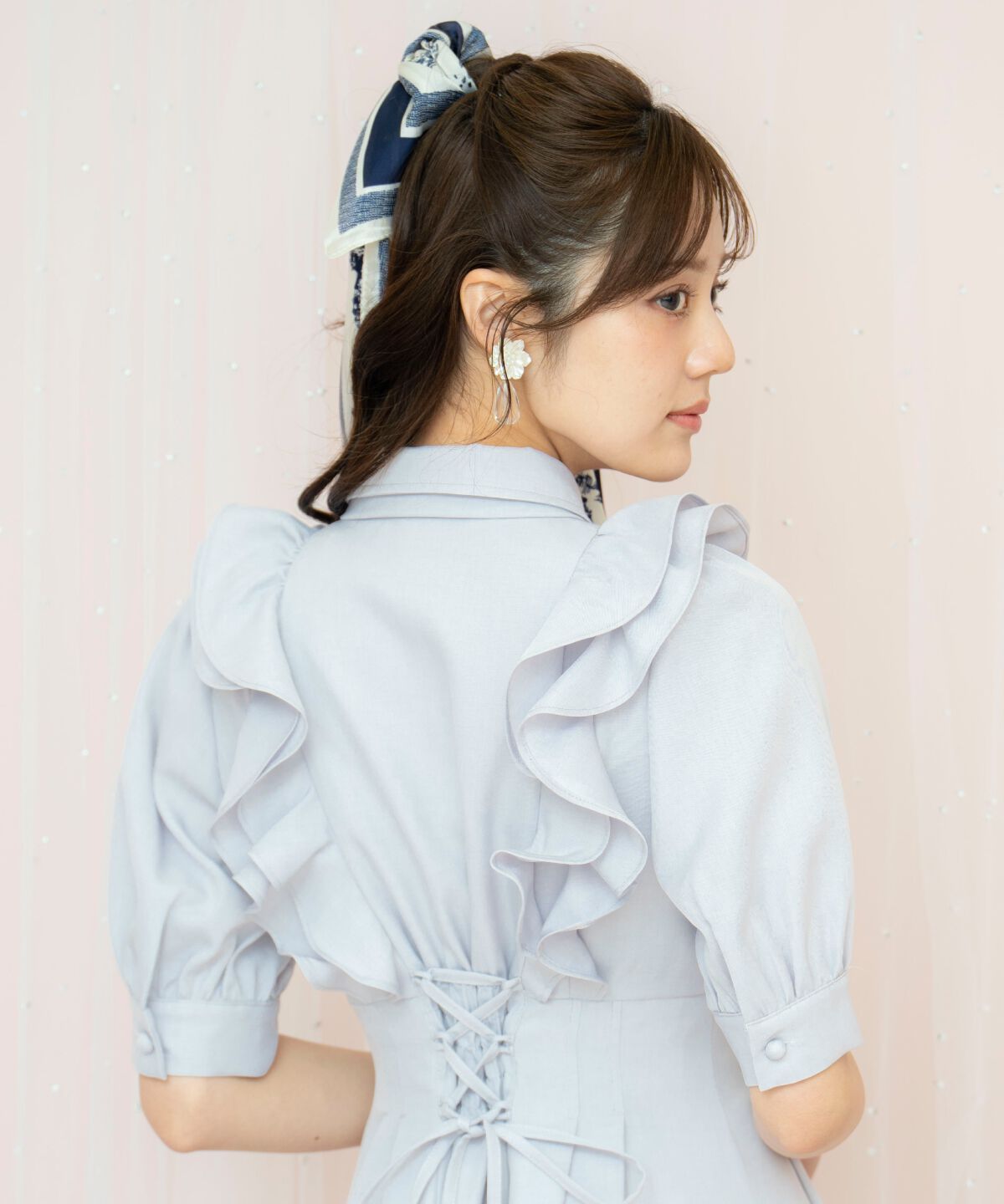 WILLSELECTION「ラッフルリボンタイシャツワンピース」|ワンピース|