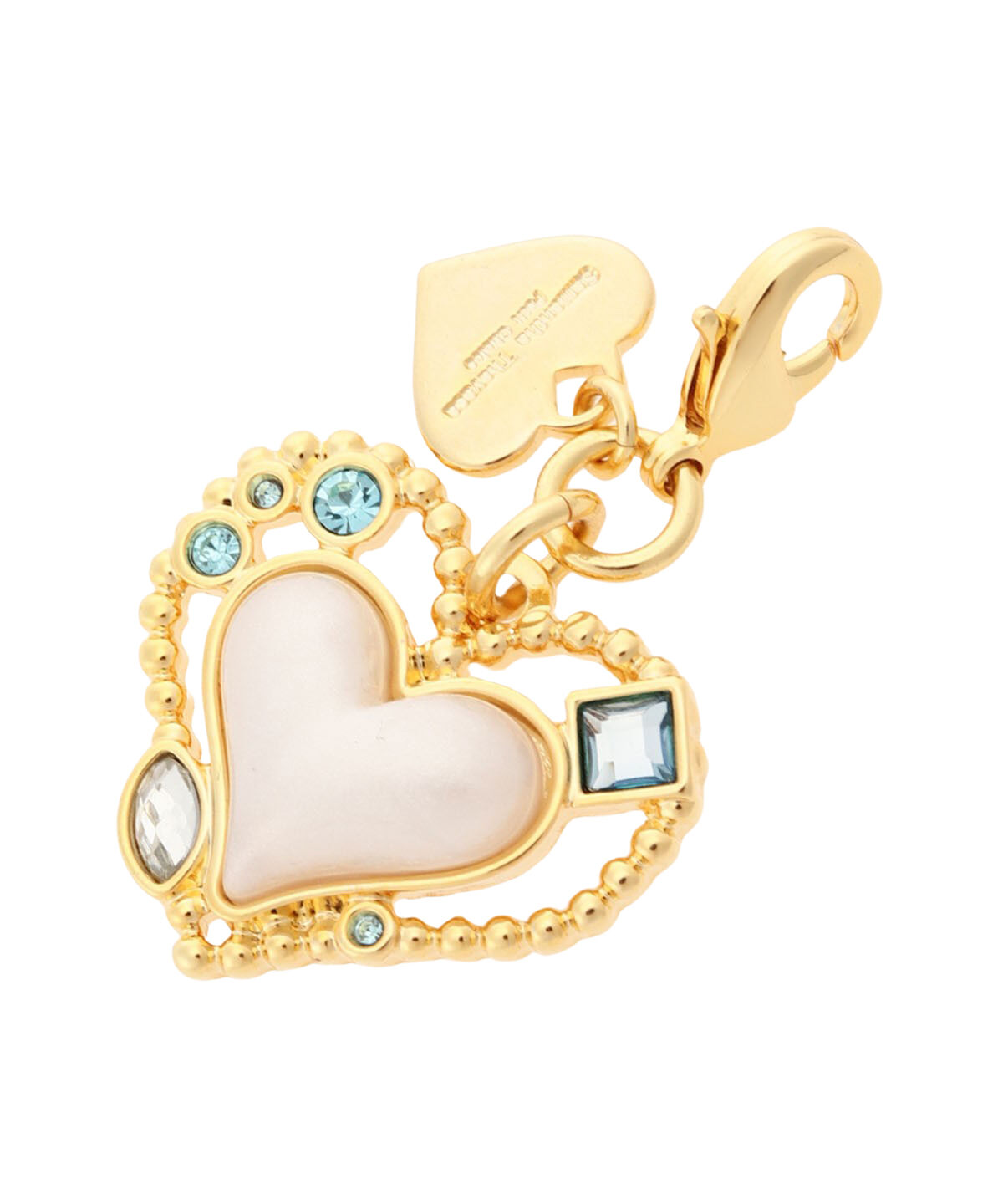 Samantha Thavasa Petit Choice「ホワイトハートファスナーチャーム」|チャーム・キーホルダー|ライトブルー