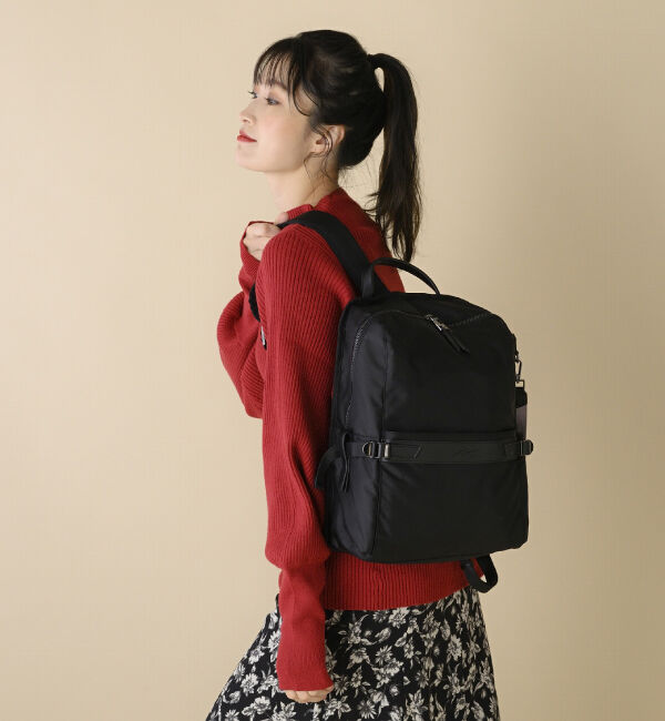 W&.Day/Night「W&.Day/Night | リッカ スクエアリュック A4ジャストサイズ 11.0インチタブレット収納 11711」|リュック|ブラック