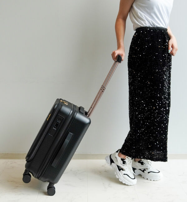 Jewelna Rose「Jewelna Rose エルダートローリー カップホルダー付 機内持ち込みサイズ 34/41リットル 05401」|キャリーケース|