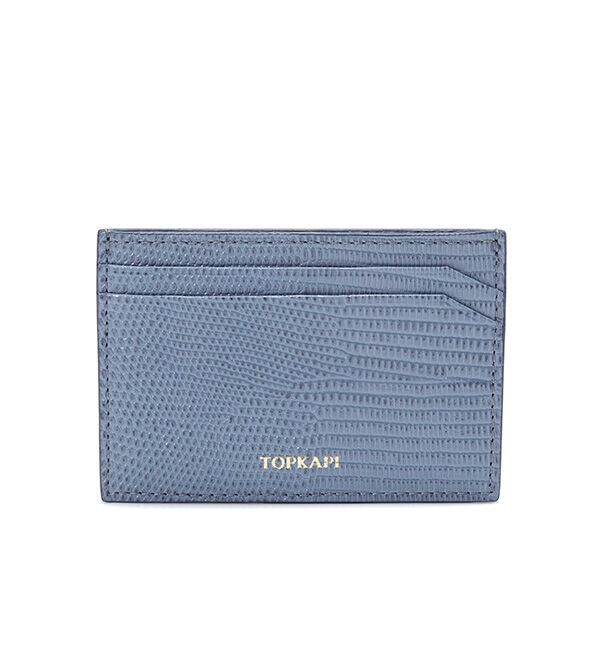 TOPKAPI 「イタリアンレザー リザード型押し パスケース LUCIA ルチア」|定期入れ|ブルーグレー