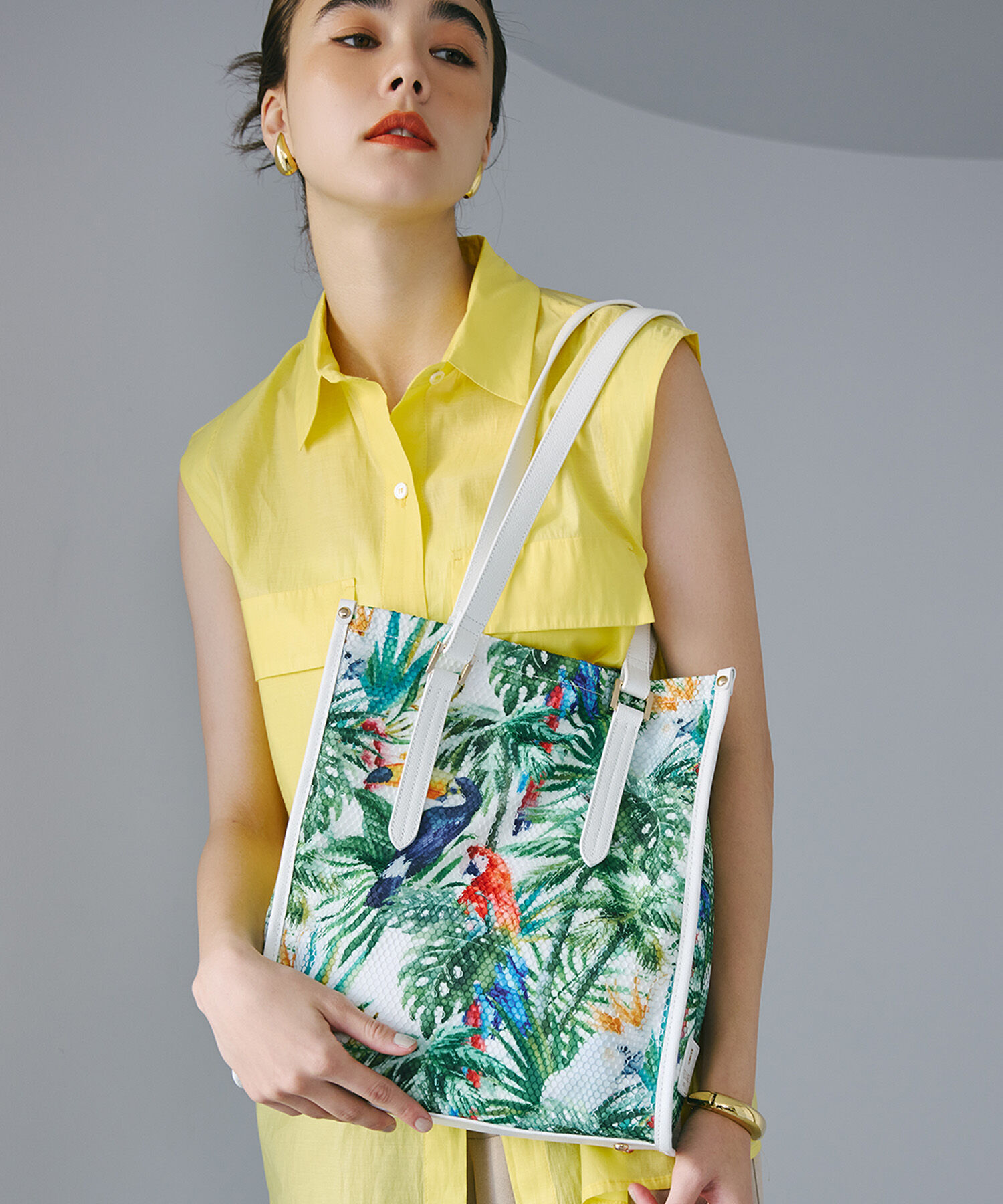 TOPKAPI BREATH「【TREASURE TOPKAPI】メッシュ ダブルプリント A4 トートバッグ」|トートバッグ|グリーン