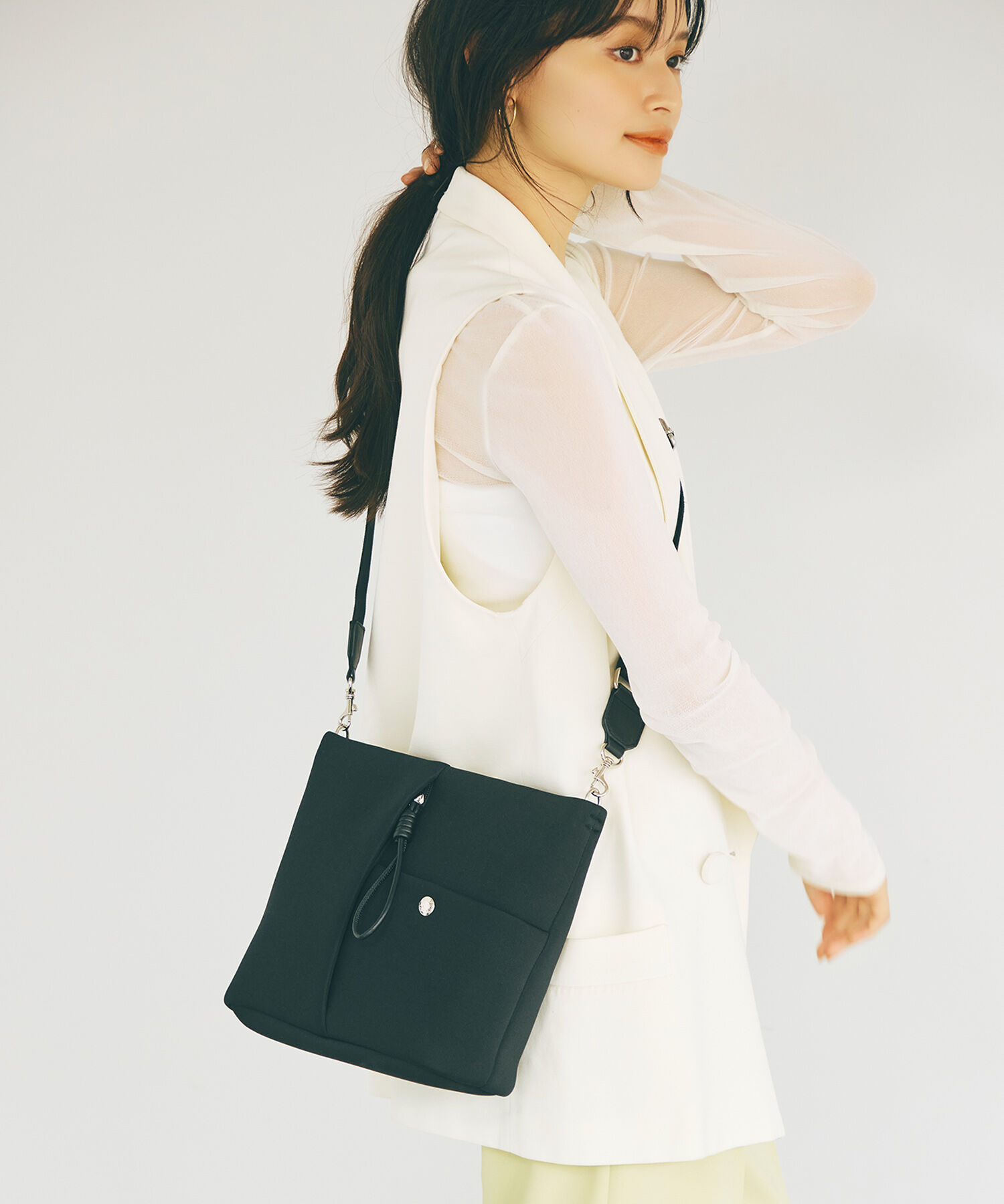 TOPKAPI BREATH「【Breath TOPKAPI】SORT ソート ネオプレン ショルダーバッグ」|ショルダー・メッセンジャー|ブラック