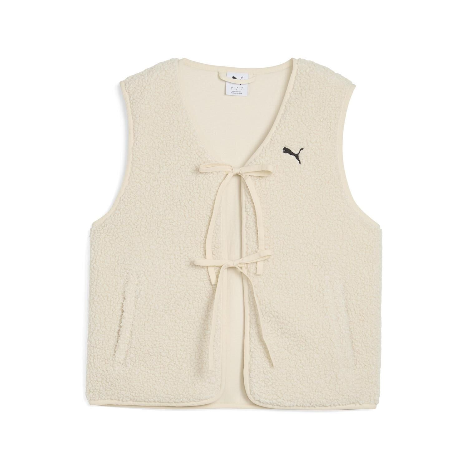 PUMA「【PUMA ｳｪｱ】W W.ESS POLAR FLEECE GILE」|ポロシャツ|ホワイト