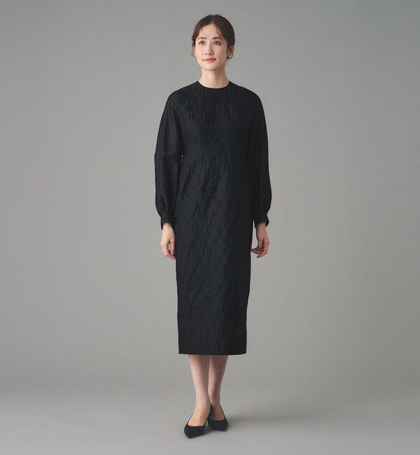 UNITED ARROWS「GISHA 2トーン ジャガード ワンピース」|ワンピース|