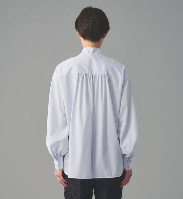 UNITED ARROWS「タックフリル ボウ ブラウス」|シャツ・ブラウス|