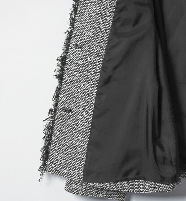 UNITED ARROWS「2トーン ツイードライク ノーカラー ジャケット」|ノーカラージャケット|