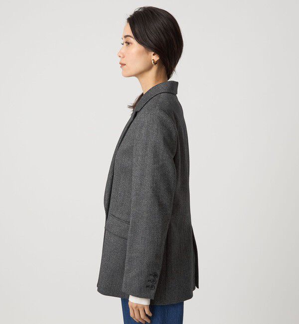 UNITED ARROWS green label relaxing「ホームスパン ダブル ジャケット ストレッチ」|テーラードジャケット|