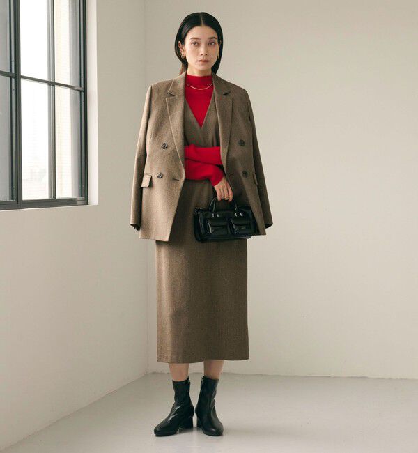 UNITED ARROWS green label relaxing「ホームスパン ダブル ジャケット ストレッチ」|テーラードジャケット|