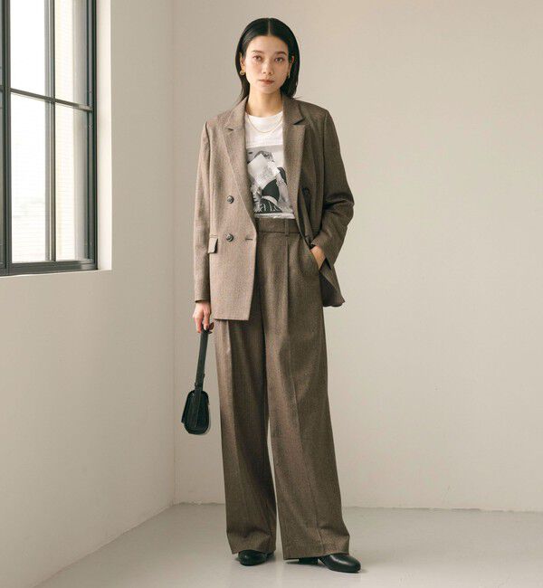 UNITED ARROWS green label relaxing「ホームスパン ダブル ジャケット ストレッチ」|テーラードジャケット|