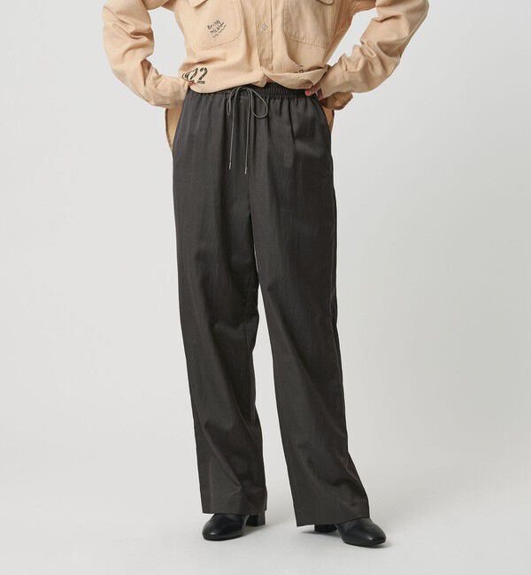 BEAUTY&YOUTH UNITED ARROWS「コットンレーヨンサテン ドローストワイドパンツ」|その他|DK.GRAY