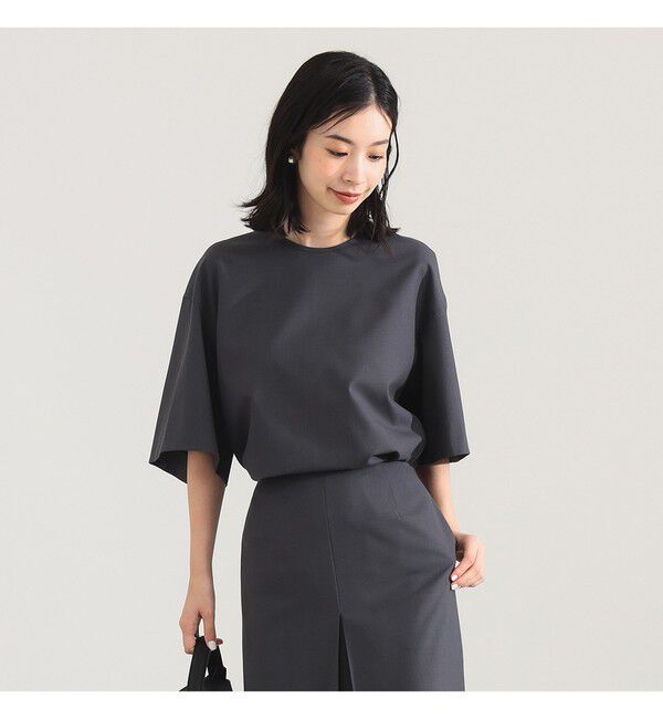 Demi-Luxe BEAMS 「ウール トロピカル フレアスリーブ プルオーバー」|シャツ・ブラウス|CHARCOAL.GREY