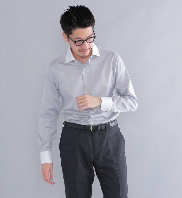 SHIPS「SHIPS: イージーアイロン ワイドカラー  クレリック シャツ」|シャツ・ブラウス|