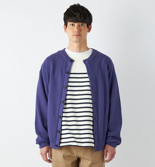 SHIPS any「【SHIPS any別注】SKOOKUM: 〈手洗い可能〉鹿の子 クルーネック カーディガン◇」|カーディガン|