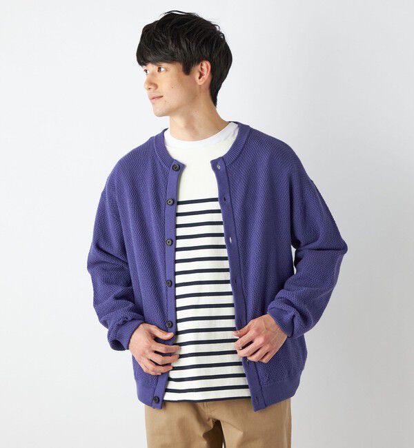 SHIPS any「【SHIPS any別注】SKOOKUM: 〈手洗い可能〉鹿の子 クルーネック カーディガン◇」|カーディガン|
