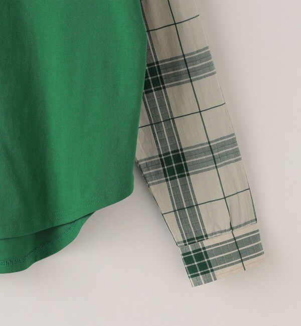 SHIPS KIDS「SHIPS KIDS:145～160cm / チェックシャツ コンビ カットソー」|Tシャツ・カットソー|