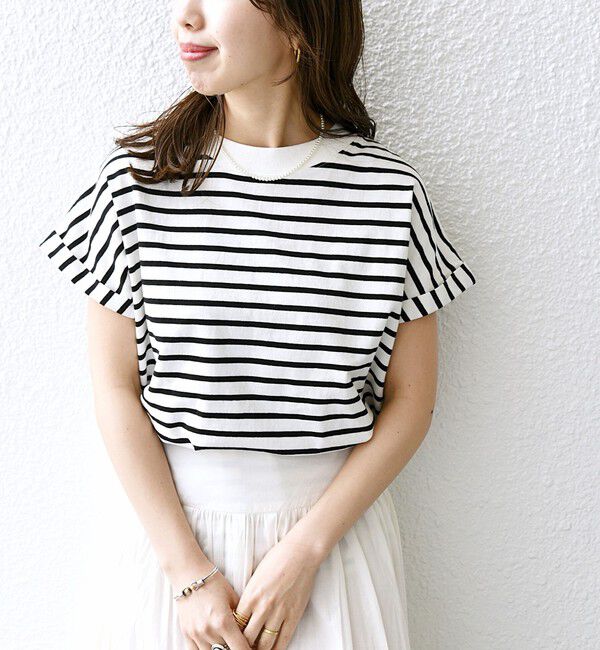 SHIPS any「SHIPS any:〈抗菌防臭/洗濯機可能〉USAコットン フレンチスリーブ TEE」|Tシャツ・カットソー|その他