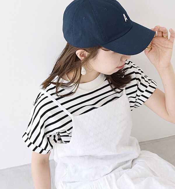 SHIPS any「SHIPS any:〈抗菌防臭/洗濯機可能〉USAコットン フレンチスリーブ TEE」|Tシャツ・カットソー|