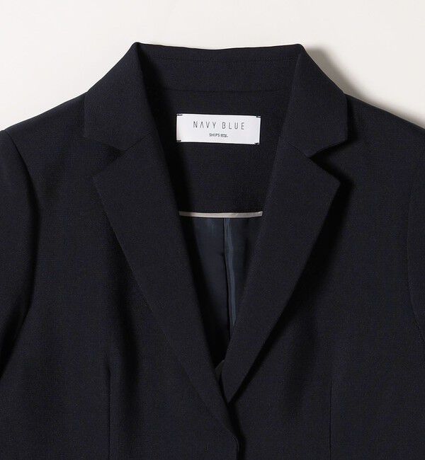 SHIPS any「SHIPS any:〈洗濯機可能〉ダブルクロス テーラード ジャケット［NAVY BLUE］」|テーラードジャケット|