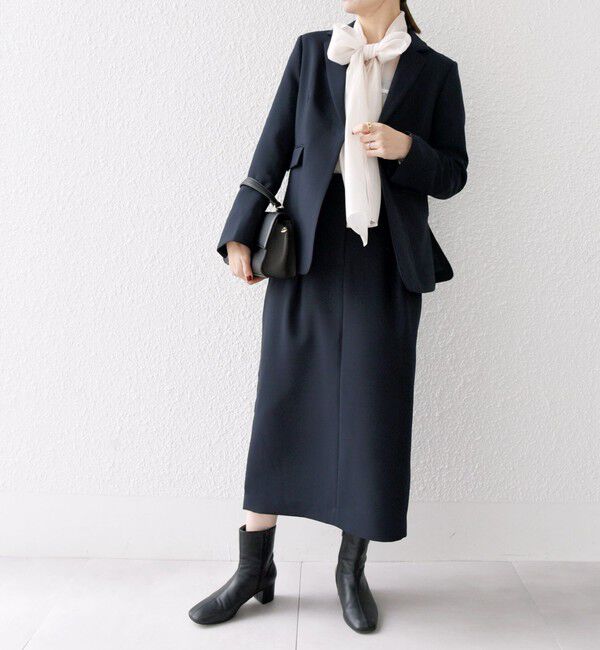 SHIPS any「SHIPS any:〈洗濯機可能〉ダブルクロス テーラード ジャケット［NAVY BLUE］」|テーラードジャケット|