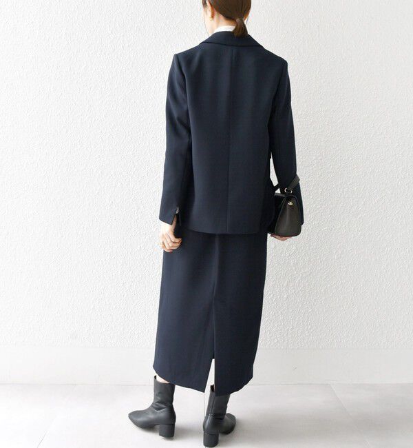 SHIPS any「SHIPS any:〈洗濯機可能〉ダブルクロス テーラード ジャケット［NAVY BLUE］」|テーラードジャケット|