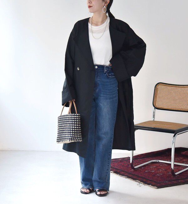 quaranciel「quaranciel:〈手洗い可能〉コットン リネン ダブル オーバー コート」|その他|