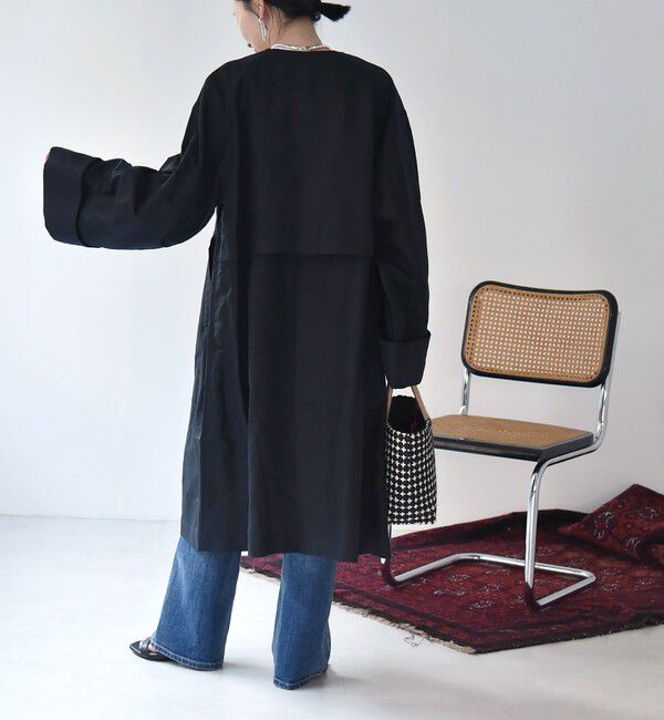 quaranciel「quaranciel:〈手洗い可能〉コットン リネン ダブル オーバー コート」|その他|