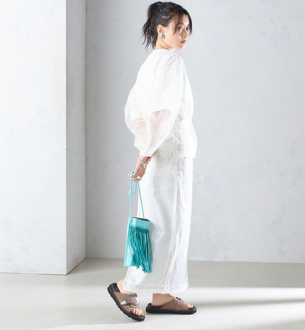 SHIPS for women「〈手洗い可能〉ソフト チュール 袖 ボリューム 2WAY ブラウス◇」|シャツ・ブラウス|