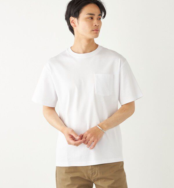 SHIPS Colors 「SHIPS Colors:シルケット コットン クルーネック ポケット Tシャツ◇」|Tシャツ・カットソー|