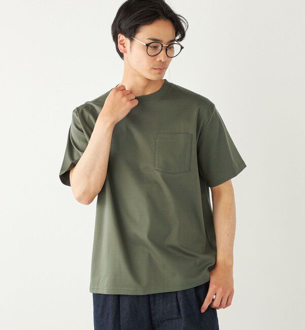 SHIPS Colors 「SHIPS Colors:シルケット コットン クルーネック ポケット Tシャツ◇」|Tシャツ・カットソー|