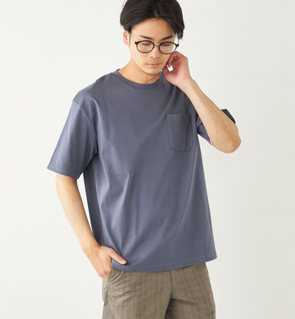 SHIPS Colors 「SHIPS Colors:シルケット コットン クルーネック ポケット Tシャツ◇」|Tシャツ・カットソー|