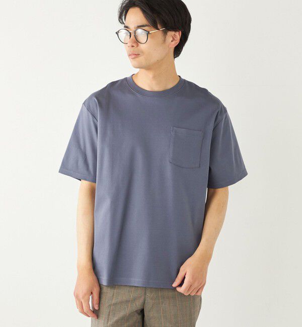 SHIPS Colors 「SHIPS Colors:シルケット コットン クルーネック ポケット Tシャツ◇」|Tシャツ・カットソー|