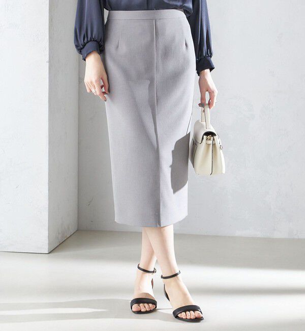 SHIPS for women「〈手洗い可能／撥水加工／接触冷感〉フロント ステッチ タイト スカート（セットアップ対応）」|スカート|