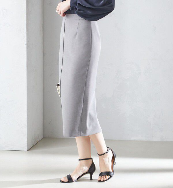 SHIPS for women「〈手洗い可能／撥水加工／接触冷感〉フロント ステッチ タイト スカート（セットアップ対応）」|スカート|