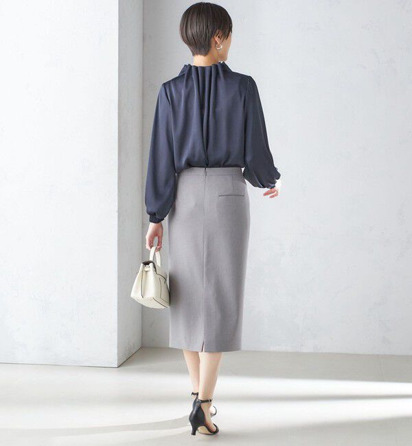 SHIPS for women「〈手洗い可能／撥水加工／接触冷感〉フロント ステッチ タイト スカート（セットアップ対応）」|スカート|