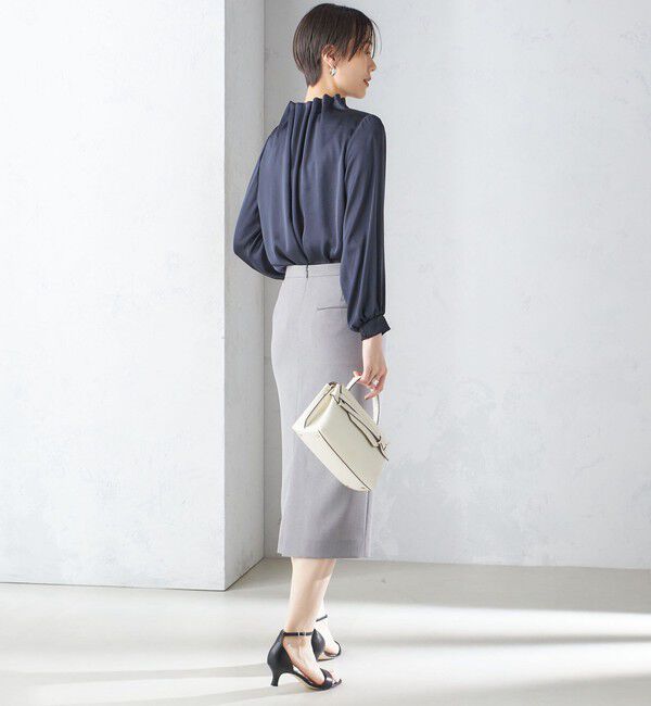 SHIPS for women「〈手洗い可能／撥水加工／接触冷感〉フロント ステッチ タイト スカート（セットアップ対応）」|スカート|