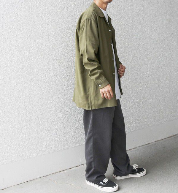 SHIPS any「SHIPS any: 〈洗濯機可能〉ビスコース モザイクツイル ライト オープンカラー シャツ◇」|シャツ・ブラウス|