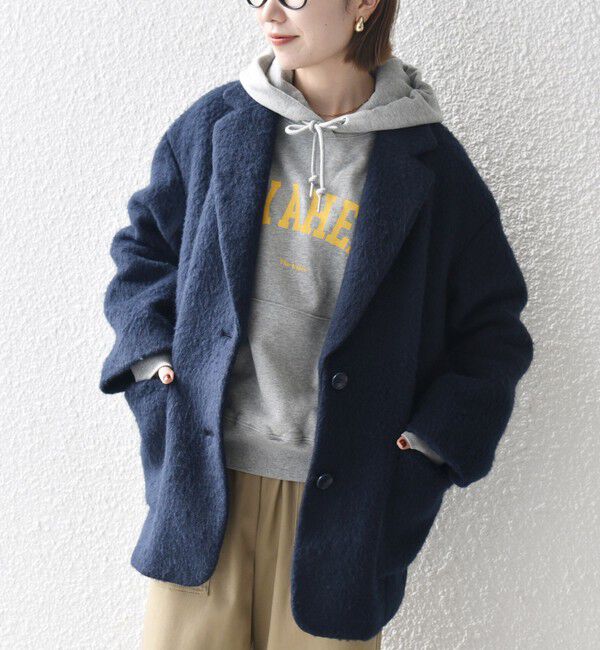 SHIPS any「SHIPS any: ウール ミックス シャギー シングル コート」|その他|