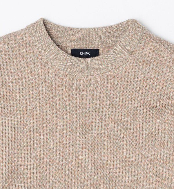 SHIPS「SHIPS:〈手洗い可能〉メランジ 畦編み クルーネック ニット」|ニット・セーター|