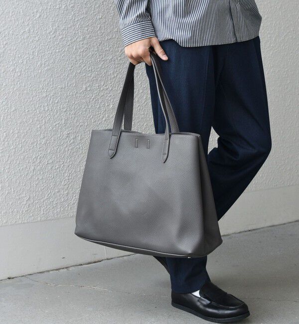 SHIPS any「SHIPS any: スプリット レザー トートバッグ (クラッチバッグ付き) 25AW◆」|トートバッグ|