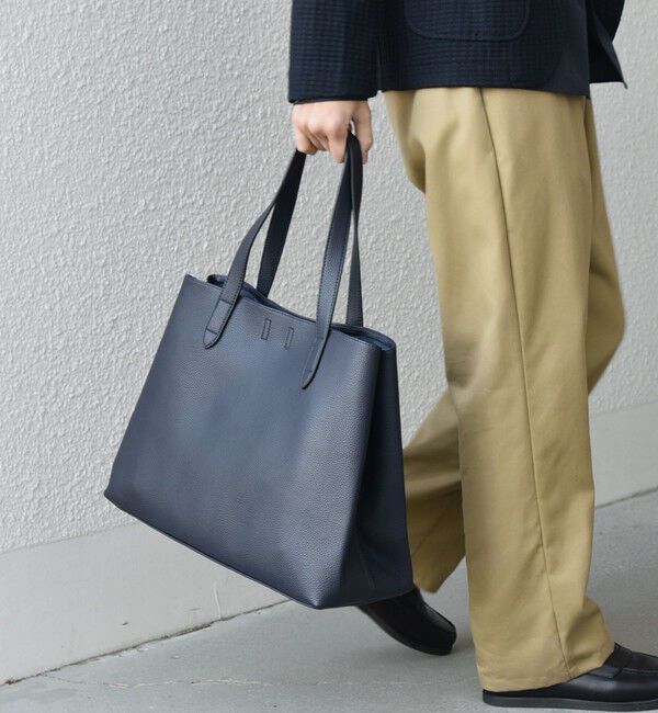 SHIPS any「SHIPS any: スプリット レザー トートバッグ (クラッチバッグ付き) 25AW◆」|トートバッグ|