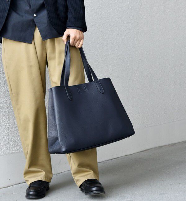 SHIPS any「SHIPS any: スプリット レザー トートバッグ (クラッチバッグ付き) 25AW◆」|トートバッグ|