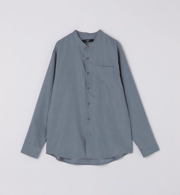 SHIPS Colors 「SHIPS Colors:〈洗濯機可能〉フェイクスエード(ポリエステル) バンドカラー シャツ」|シャツ・ブラウス|